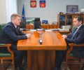 Губернатор Андрей Чибис поблагодарил главу города Мурманска Юрия Сердечкина за работу в регионе