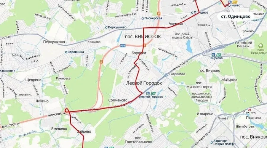 1 января запустят автобусный маршрут между станциями МЦД-1 «Одинцово» и МЦД-4 «Кокошкино»