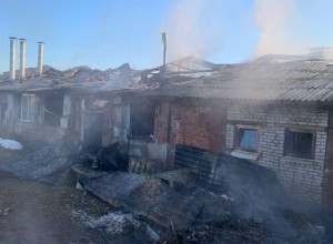 Пожар в рыбном цехе в деревне Брехово недалеко от Зеленограда потушили