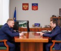 Губернатор Мурманской области Андрей Чибис провел рабочую встречу с недавно назначенным председателем Северного флотского военного суда 