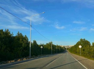 Завершено устройство освещения на подъезде к пристани Абрам-Мыс