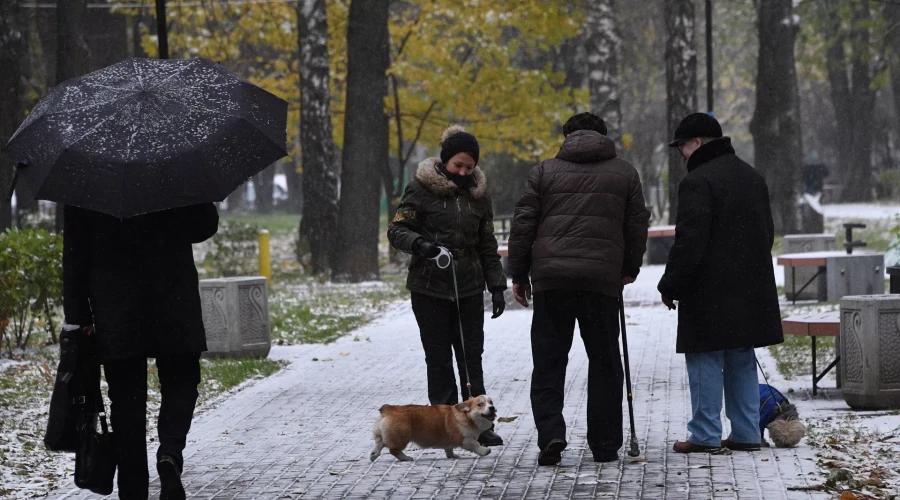 В Москве в понедельник ожидается слабый снег и до минус шести градусов