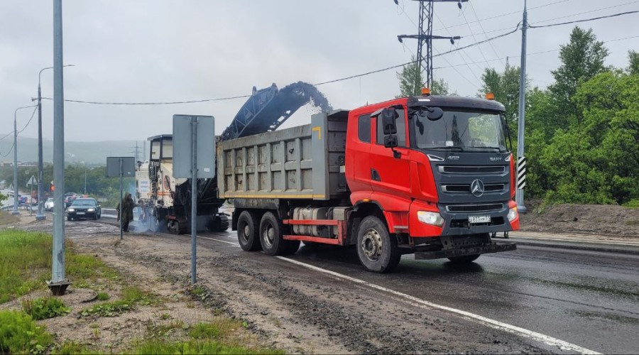 На объездной автомобильной дороге Североморска приступили к ремонту