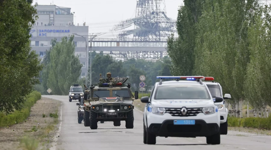 На пути миссии МАГАТЭ в Запорожской области российские военные обнаружили боевые снаряды