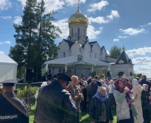 Патриарх Кирилл освятил новый благовестный колокол в Саввинской обители в Звенигороде