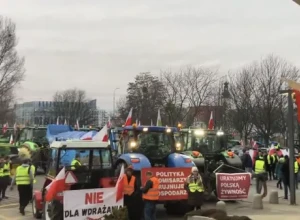 Во Вроцлаве протестующие польские фермеры забросали яйцами представительство ЕК