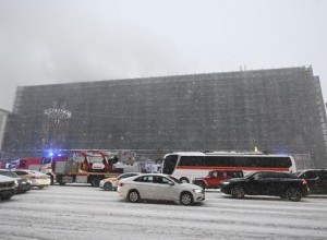 В Москве сгорел клуб Lookin Rooms, бывший в одном здании с Известиями Холл